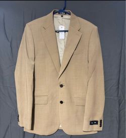 Express Slim Fit Blazer Tan Two-Button