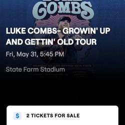 2 Ticket...$250 Each.  Luke Combs GREAT SEATS!