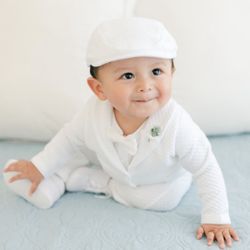 BABY BEAU & BELLE Nordic Snowflake Quilted Cardigan Hoodie Pant Tee Outfit 12M