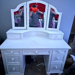 White Wooden Vanity