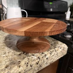 Acacia Wood Cake Stand 