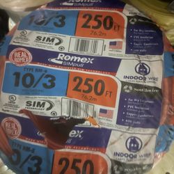 Wire Romex 10-3 250 Ft , 230 For Each One Roll