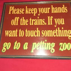 Framed Train Room Sign
