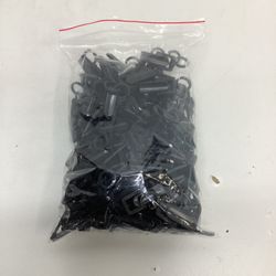 100PC BLACK Plastic Swivel Utility Mini Clip Hanger Hook Clipping Retail Display
