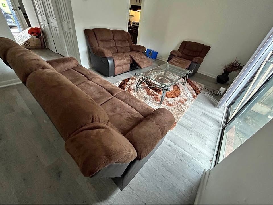 New Rustic Color Recliner Sofa Loveseat Chair