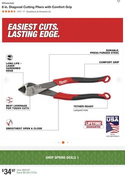 8 in. Diagonal Cutting Pliers with Comfort Grip