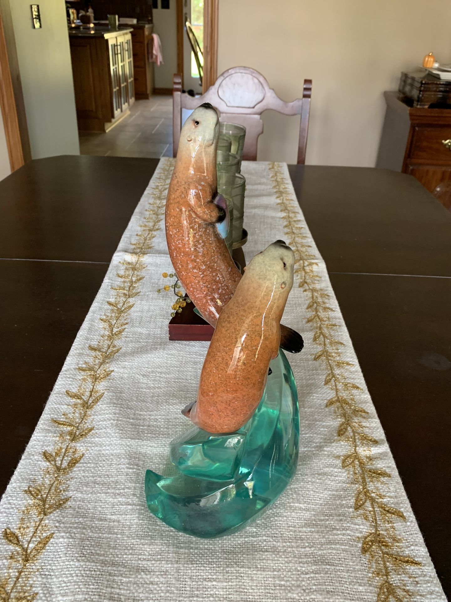 Wyland Starlitecreations Table For Two, Sea Otters