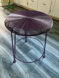Purple Metal Table