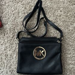 Black and Gold Michael Kors Bag 