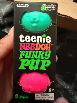 Schylling Teenie NeeDoh Funky Pup 3 Pack