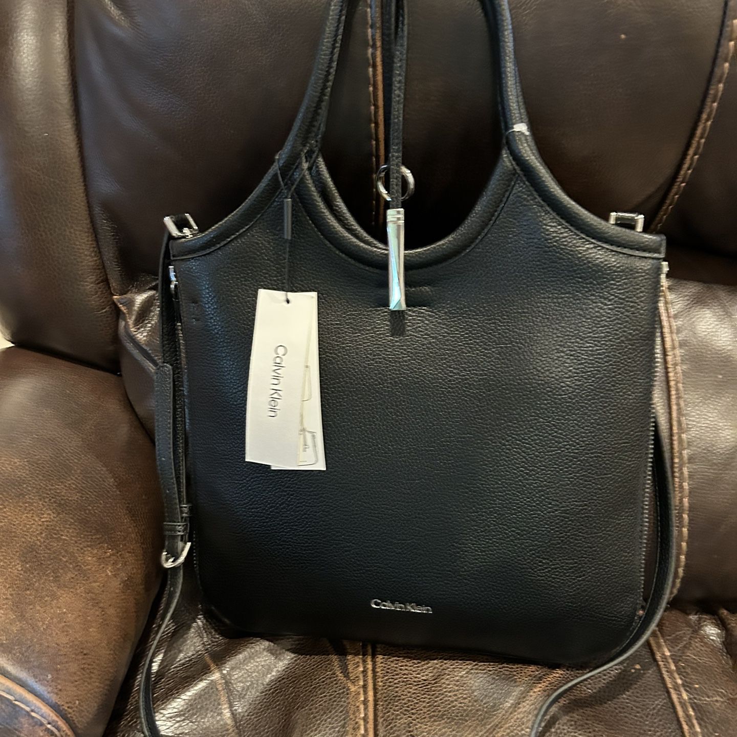 Brown & Beige Taupe CALVIN KLEIN Satchel Shoulder Bag Size M for Sale in  Pensacola, FL - OfferUp