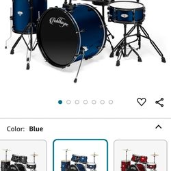Ashthorpe Blue 5 Piece Adult Drum set