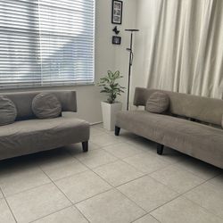 Sofa And Loveseat Green - 2 Sofas Verde Oliva 