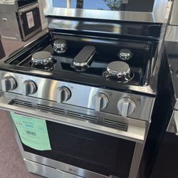 Gas Stove Oven Range 5 Burners LG With Air Fry Convection New Stainless Steel 