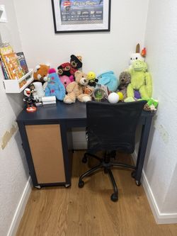Two (2) Pottery Barn Kids Desks In Navy Blue