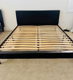 King bed frame/ mattress frame/ faux leather