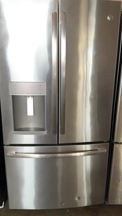 GE  3-Door 33" Stainless Steel Fridge
