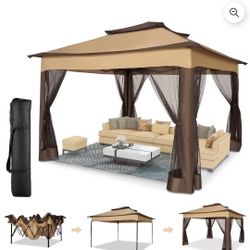 11'x 11'Pop up Gazebo with 4 Mosquito Netting