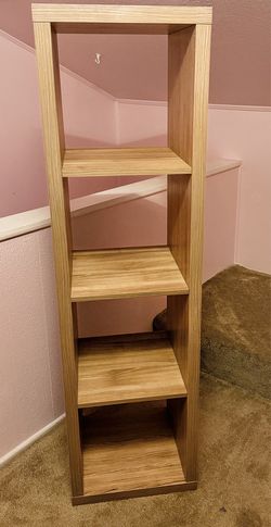 IKEA 4-Cube Wood Grain Shelving Unit (Kallax Style)