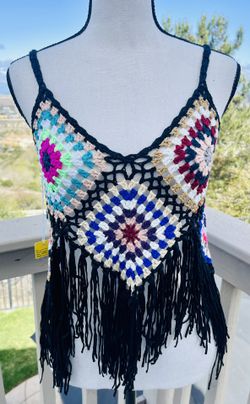 Boho Crochet Top~New-Sz S
