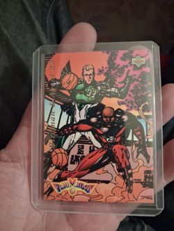 Vintage 1992-93 Upper Deck Fanimation #510 Michael Jordan Agent 23 & Birdman Larry Bird - Rare Insert. Near Mint Condition