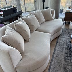 99” W x 42”D x 29” H  Astaire Sofa - 18 Months Old 