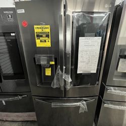 LG French Door Black Stainless Insta View Fridge 30 Cu Ft