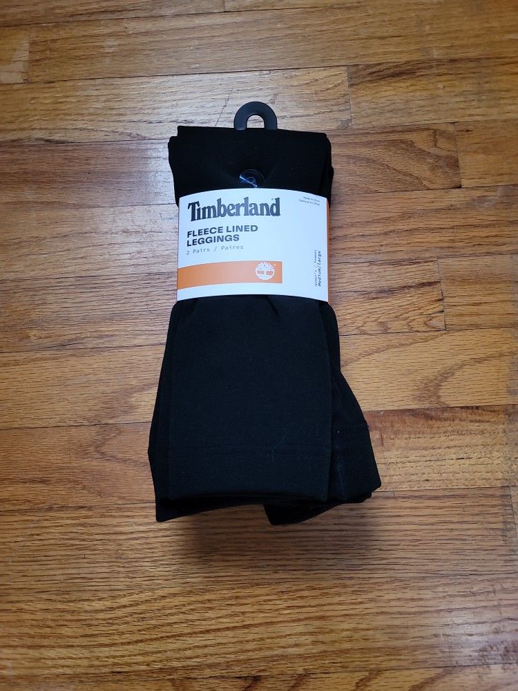 Timberland Fleece Lined Leggings Size Med/Lg 2 Pairs