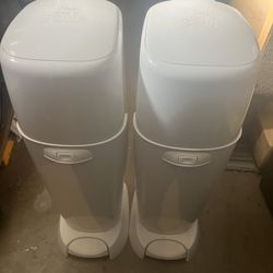 2x Playtex Diaper Genie (Complete) + 2 full sets of refill bags
