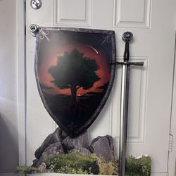 A knight of the seven kingdoms sword and shield