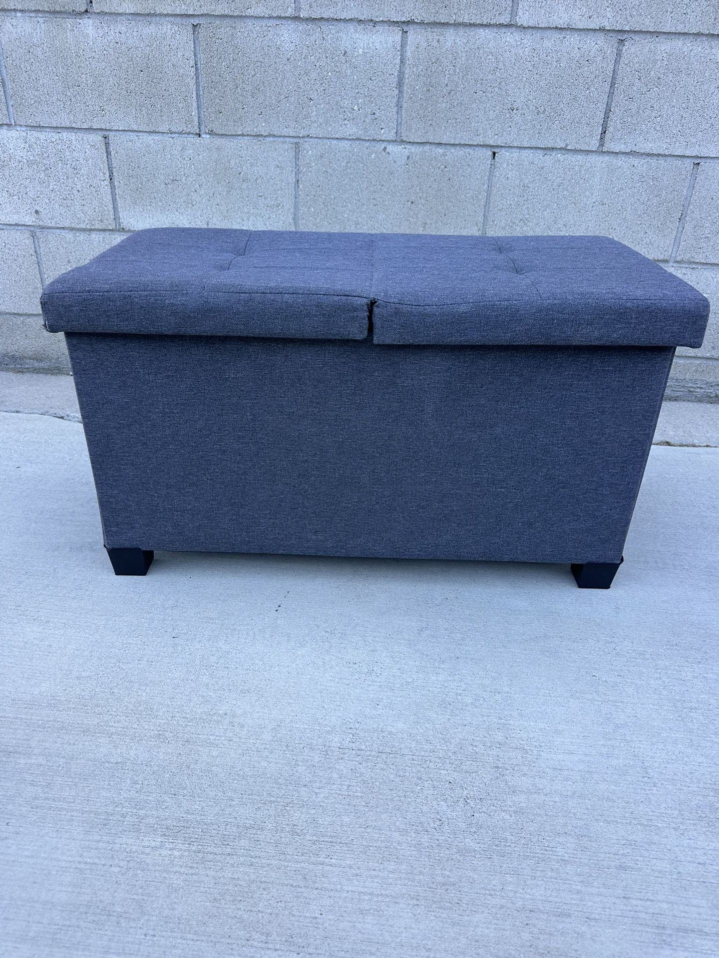 Grey Storage Ottoman