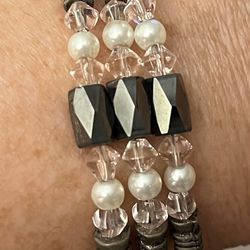 Magnetic Hematite Necklace, Wrap Bracelet, Anklet