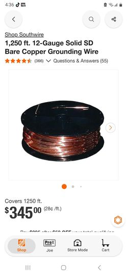 #12 solid copper wire 1250 ft