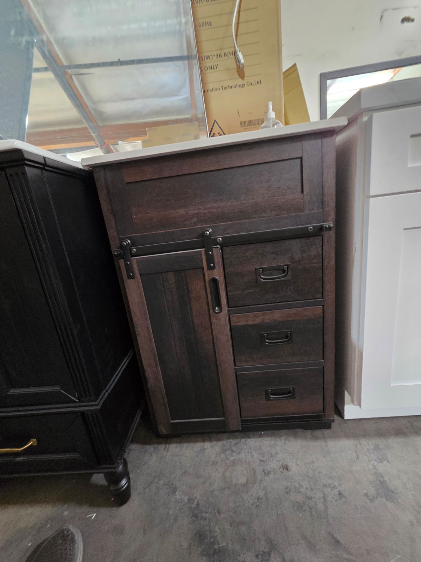 Rustic Barn Door Bathroom Vanity with Sink 24