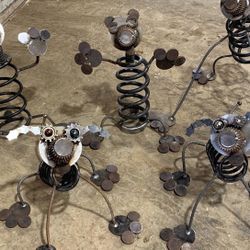 Recycled Metal Yard Art Large Dogs And Bears