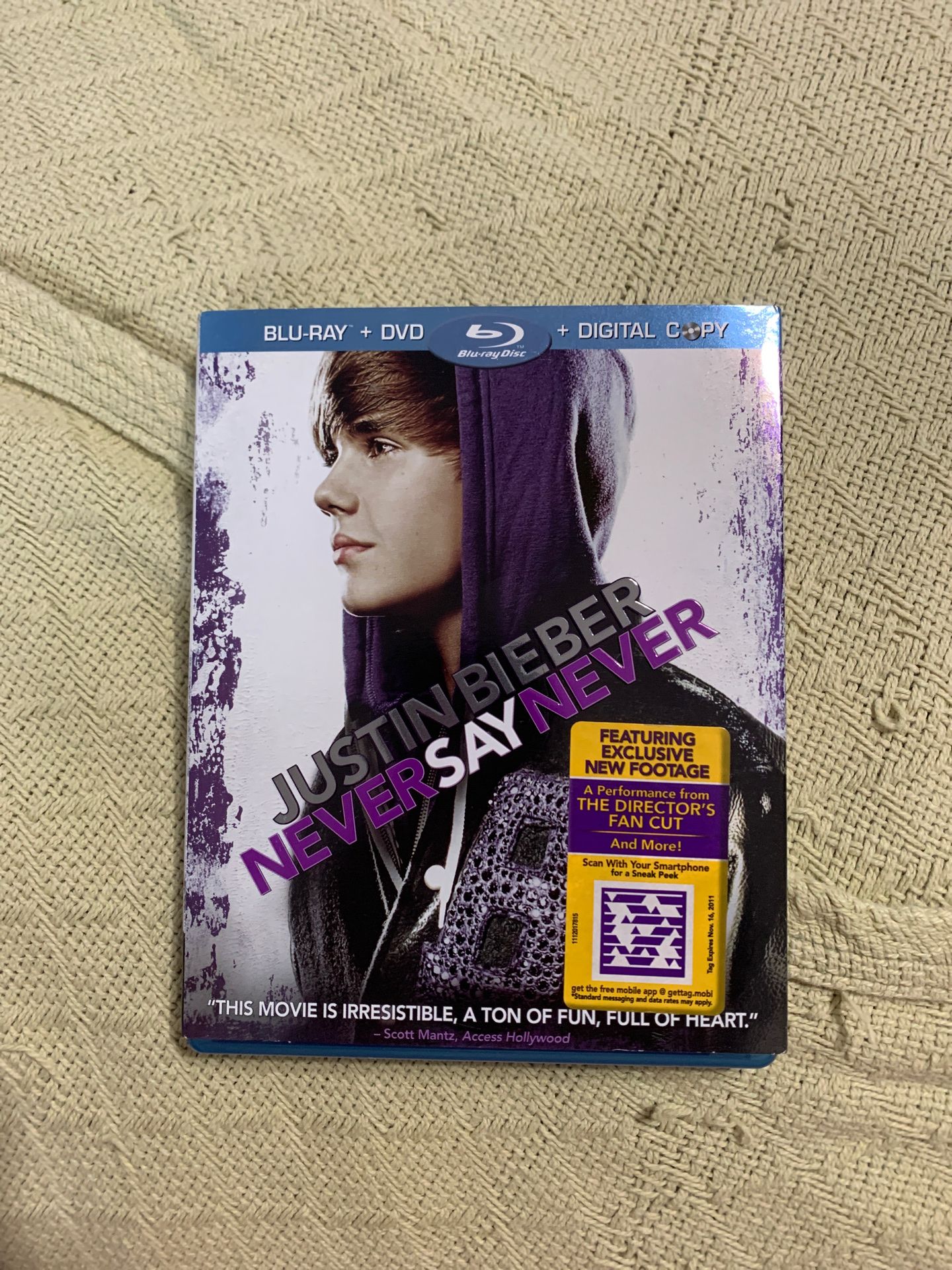 Justin Bieber Never Say Never Blu-Ray DVD