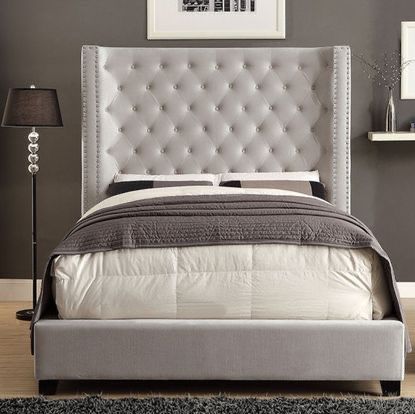 Brand New Ivory Wingback 72” Tall Bed