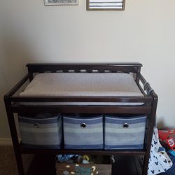 Espresso Brown Baby Changing Table 