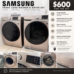 Samsung Front Load Washer & Dryer Set