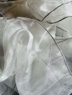 Gray Sheer Organza Fabric table runners