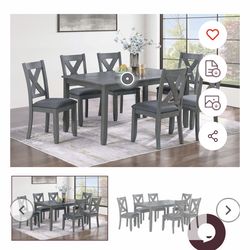 Dining Table Set with chairs and bench