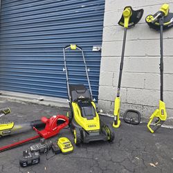 Ryobi 18V COMPLETE LANDSCAPING KIT – Mower + Edger + Trimmer + Weedeater + Blower + Battery