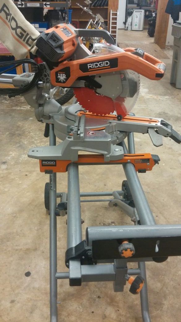 Ridgid MS255SR 10" Sliding Compound Miter Saw w/ Laser Guide and Stand