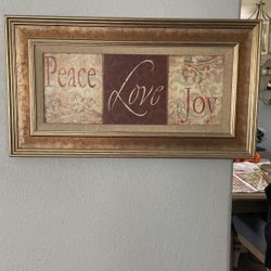 Peace Love Joy Picture Frame