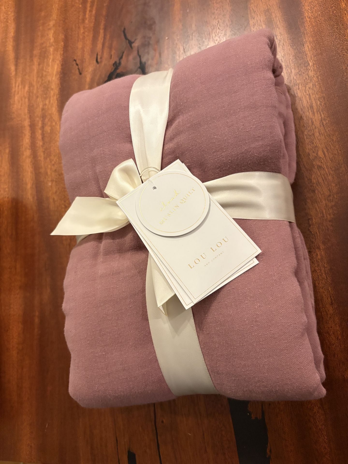 Lou Lou 45x45” Muslin Quilt, Brand New Unused Still In Packaging