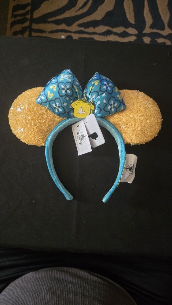 Disney Parks Limoncello Epcot Italy Pavilion Minnie Lemon Ears Headband NEW