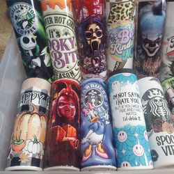 Halloween Fall Spooky NEW Hot Cold stainless steel Cup Tumblers sublimation