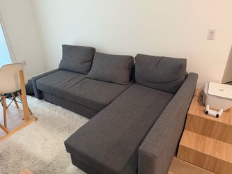 IKEA Gray Sectional Sofa Pullout