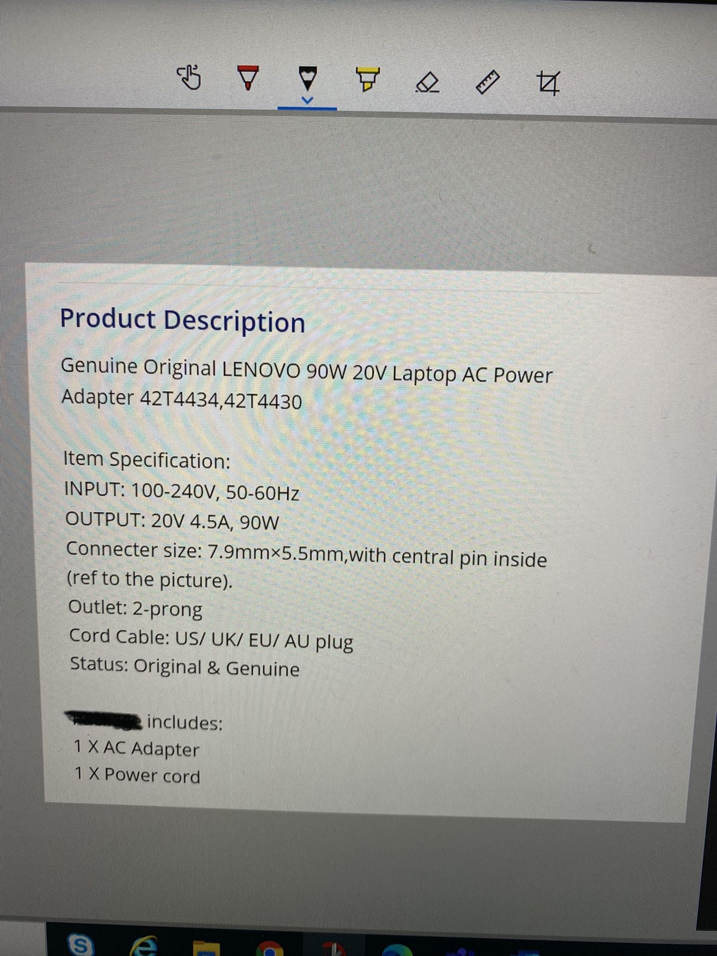 AC Adapter LENOVO 42T4434