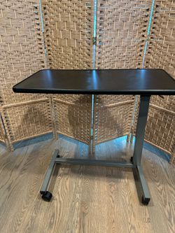 Adjustable Bedside TV Table With Wheels